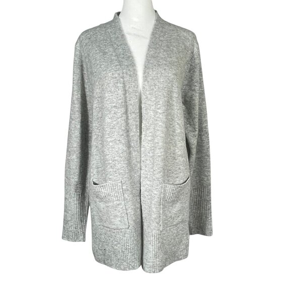 NWOT Love Ellie Gray Longline Cardigan Open Front Cozy Layering Sweater Small - Picture 1 of 11